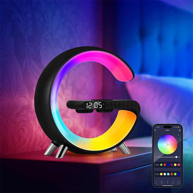 Smart LED Lamp with Bluetooth Speaker & Wireless Charger