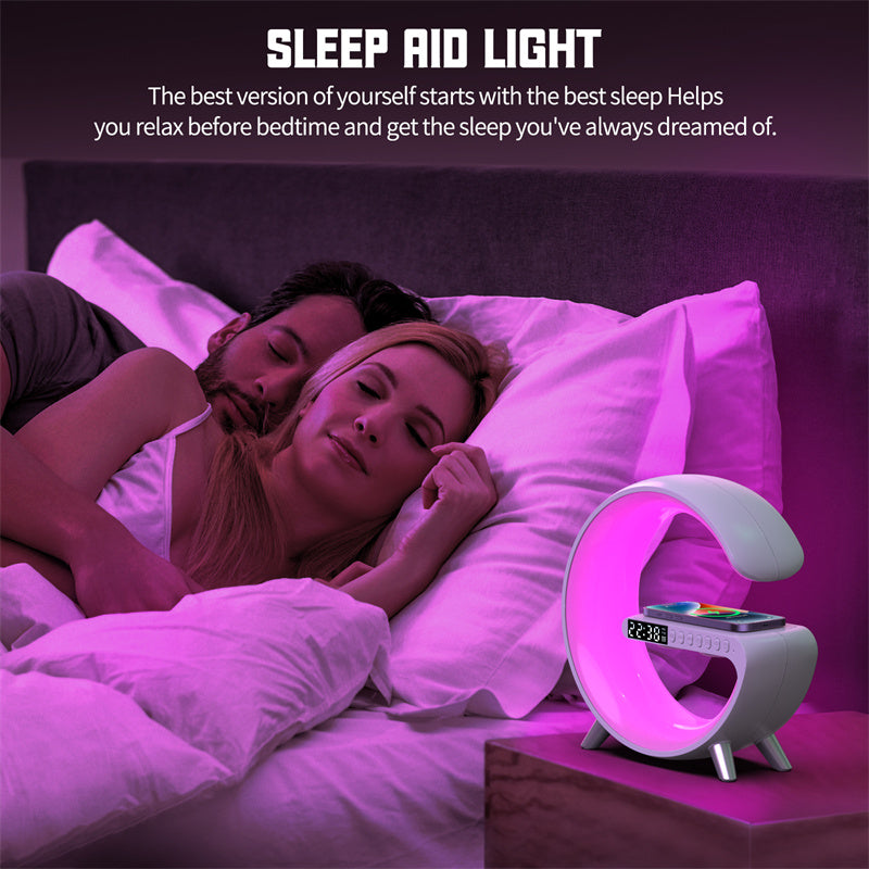 Smart LED Lamp with Bluetooth Speaker & Wireless Charger