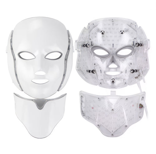 7-Color LED Neck & Face Mask – Professional Skin Rejuvenation & Acne Therapy Device