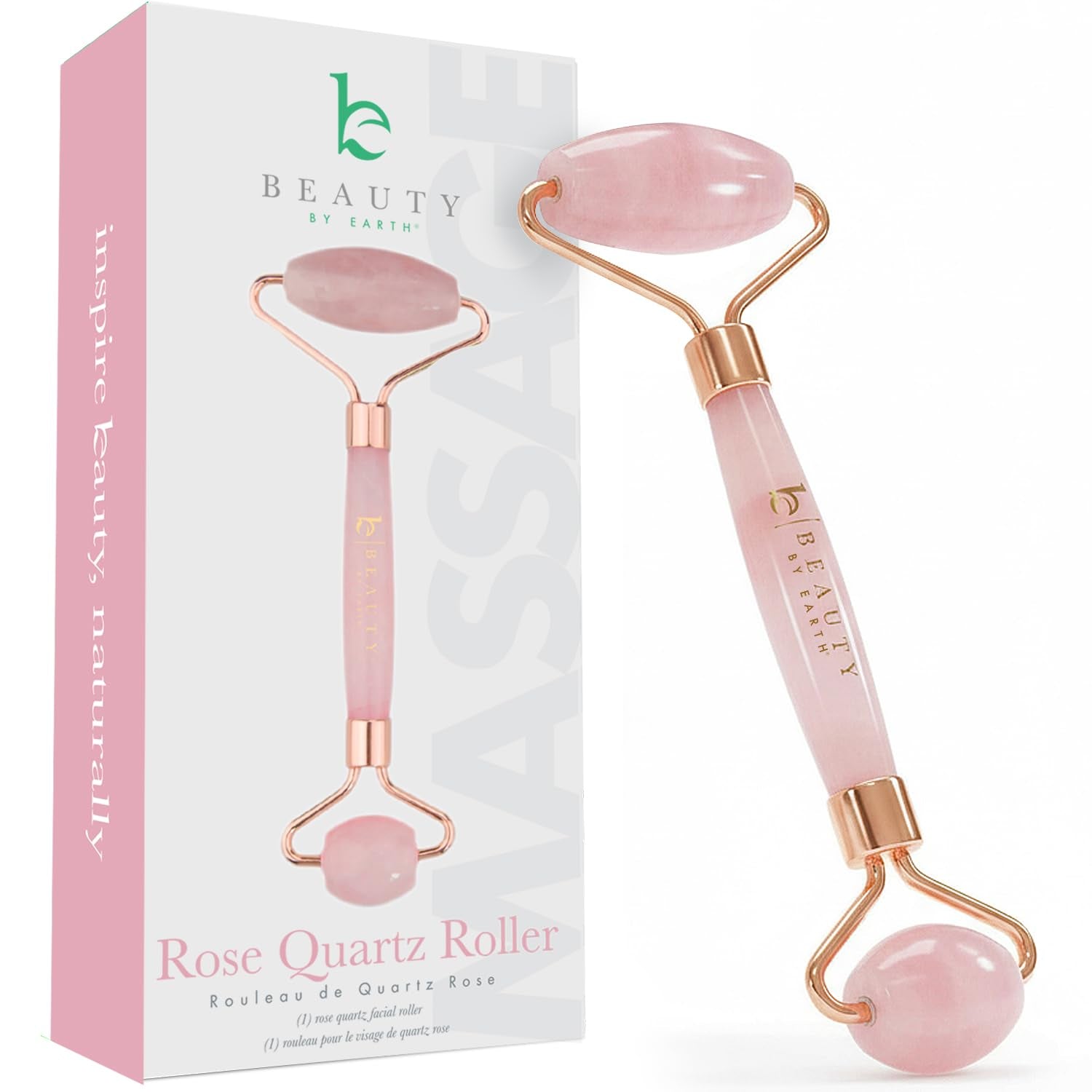 Rose Quartz Face Roller – Premium