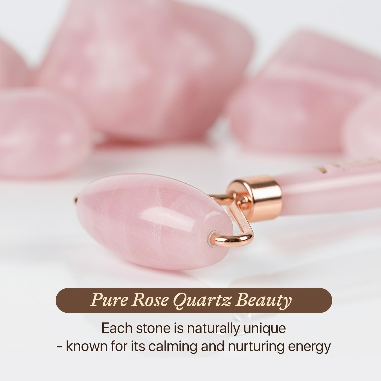 Rose Quartz Face Roller – Premium