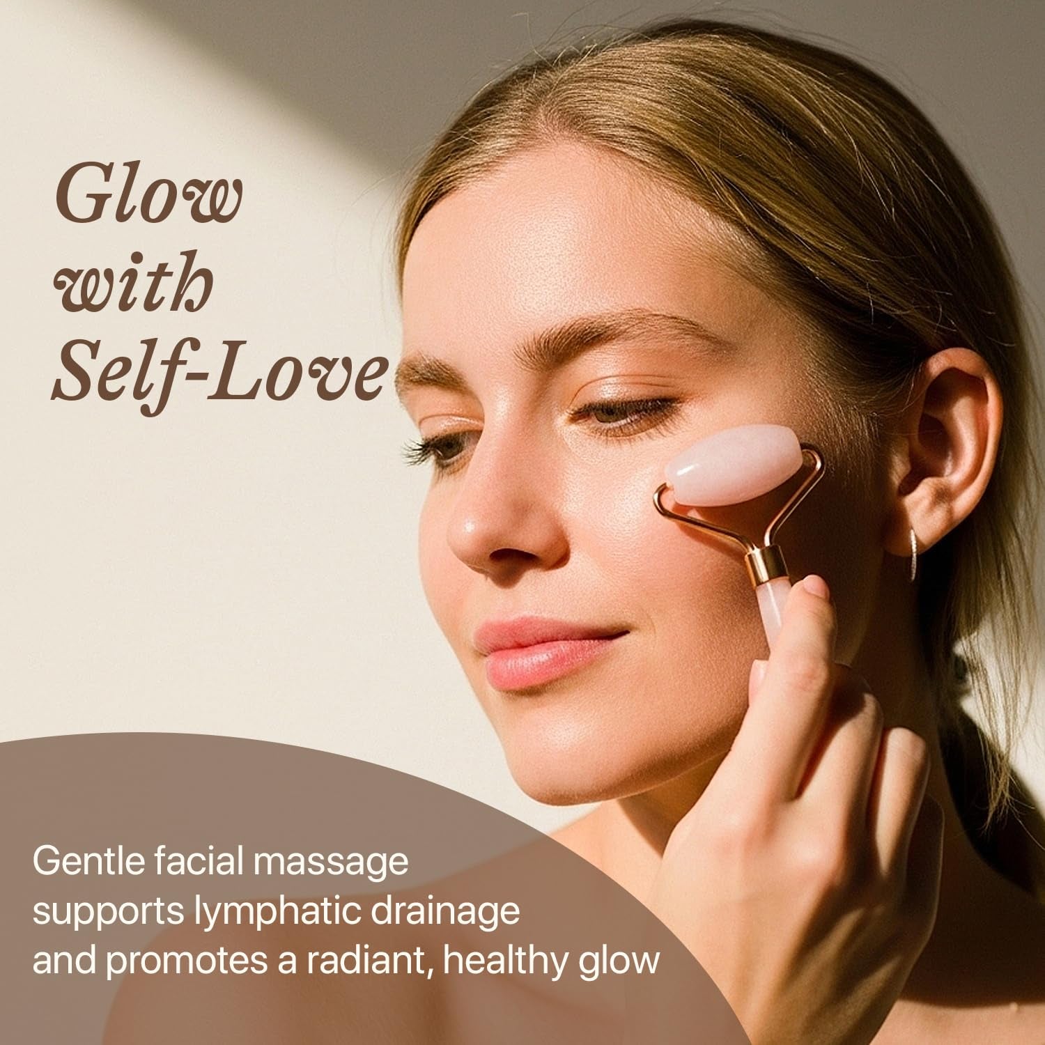 Rose Quartz Face Roller – Premium